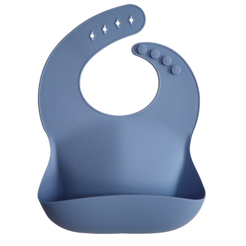 Silicone Baby Bib - Powdered Blue