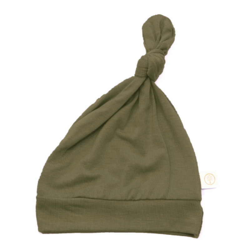 Top Knot Hat- Moss