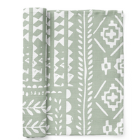Muslin Swaddle Blanket- Tapestry Green Spruce