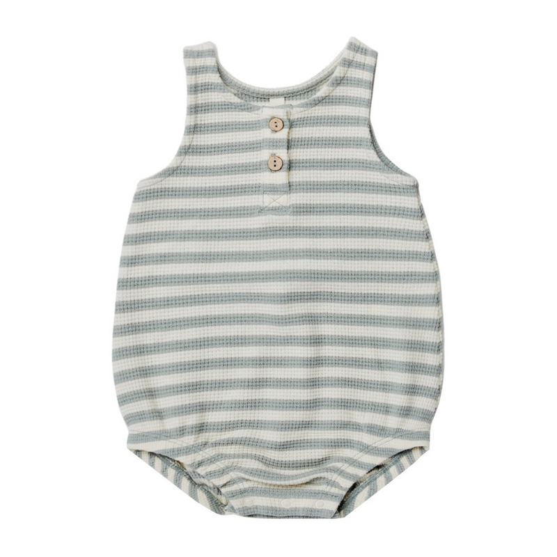 Waffle Sleeveless Bubble | Sky Stripe (18/24M)