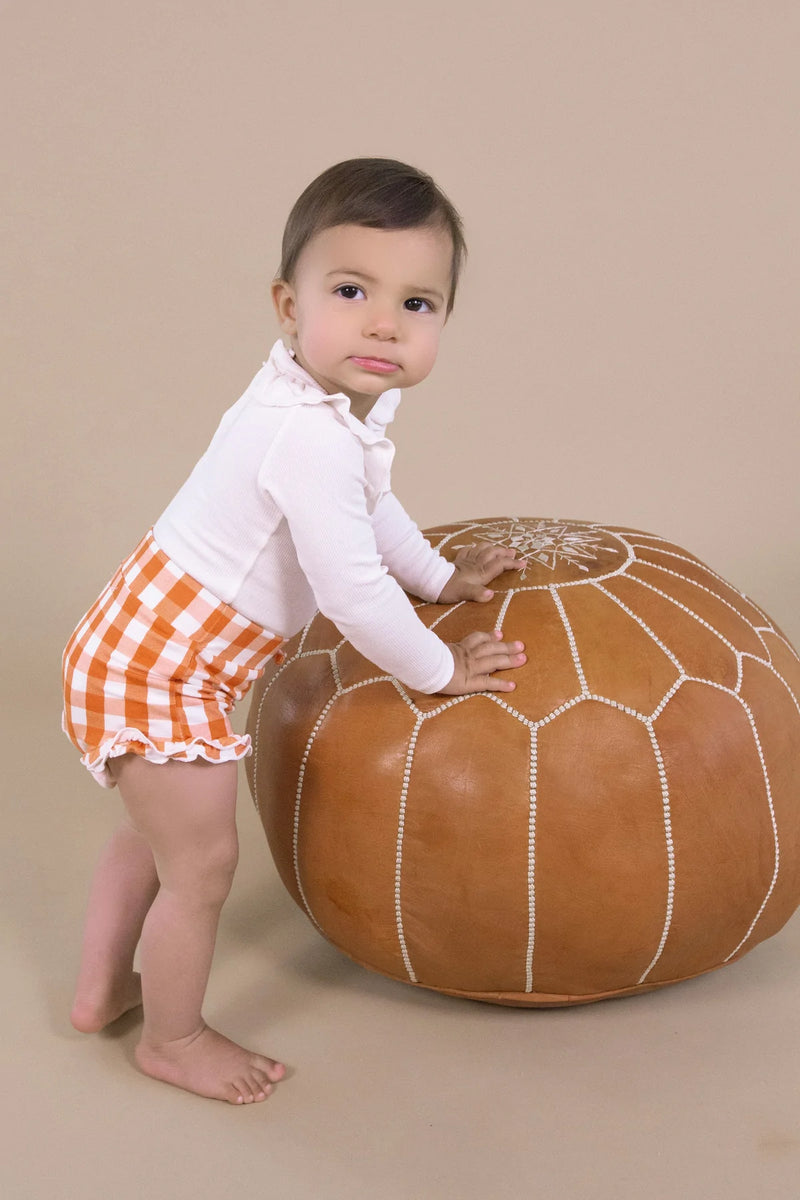 High Waist Shorts- Pumpkin Harvest