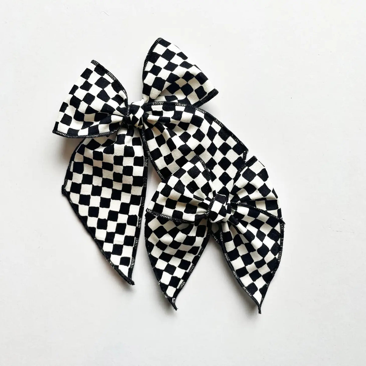 Black & White Checkered Elle Bow